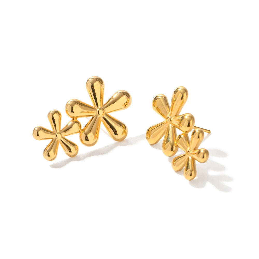 New Trendy Stainless Steel Butterfly Stud Earring Charm 18K Gold Plated High Quality Statement Waterproof Jewelry Gift