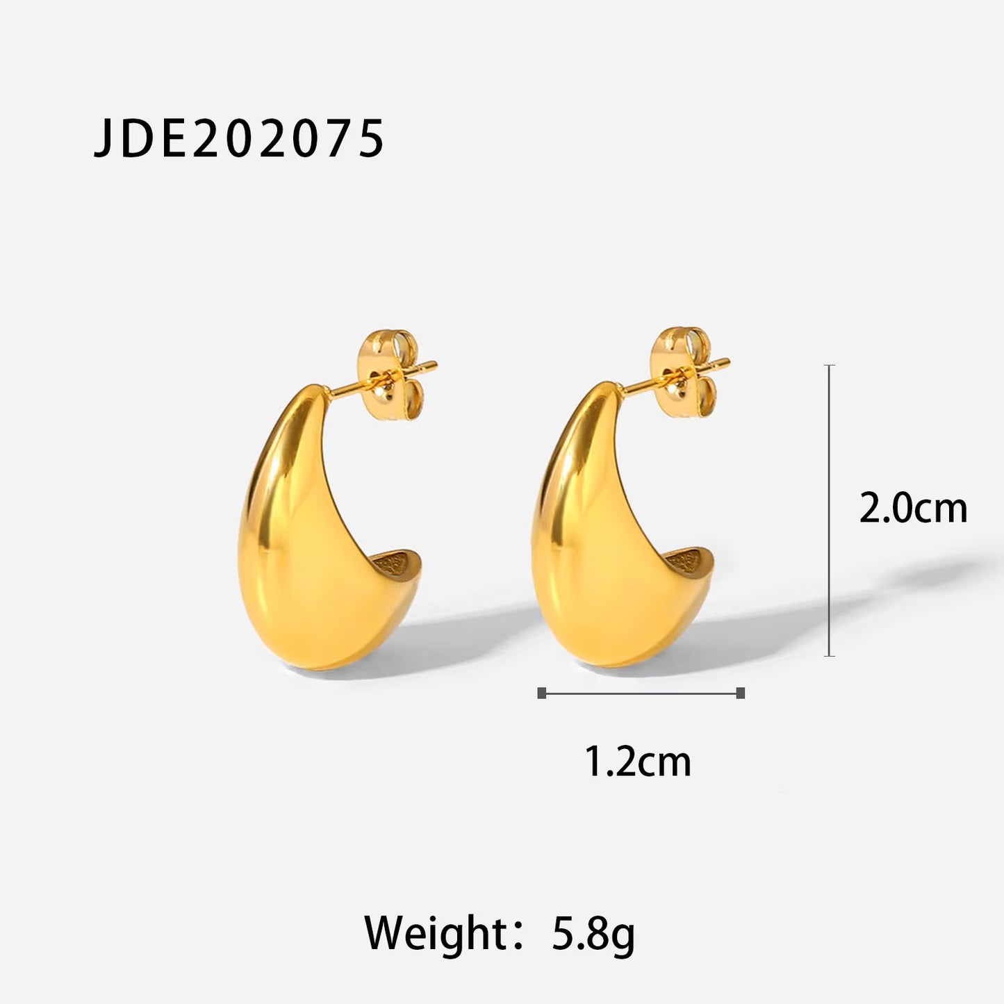 316L Stainless Steel PVD High Grade Hollow Design Chunky Bold Gold Hoop Earrings Chunky Statement Earrings Inoxidable