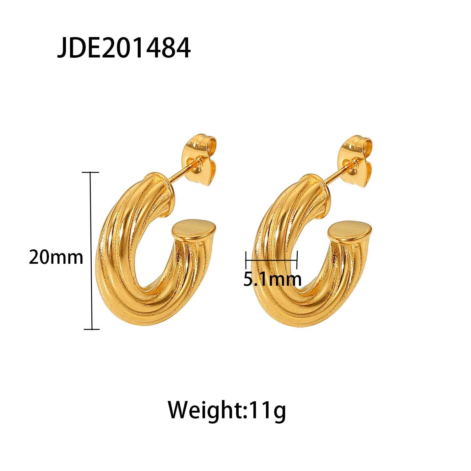 316L Stainless Steel PVD High Grade Hollow Design Chunky Bold Gold Hoop Earrings Chunky Statement Earrings Inoxidable