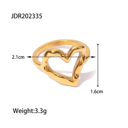 18K Gold PVD Plated 316L Stainless Steel Rings Finger Chunky Wedding Statement Jewelry Shell Freshwater Pearl Zircon Ring