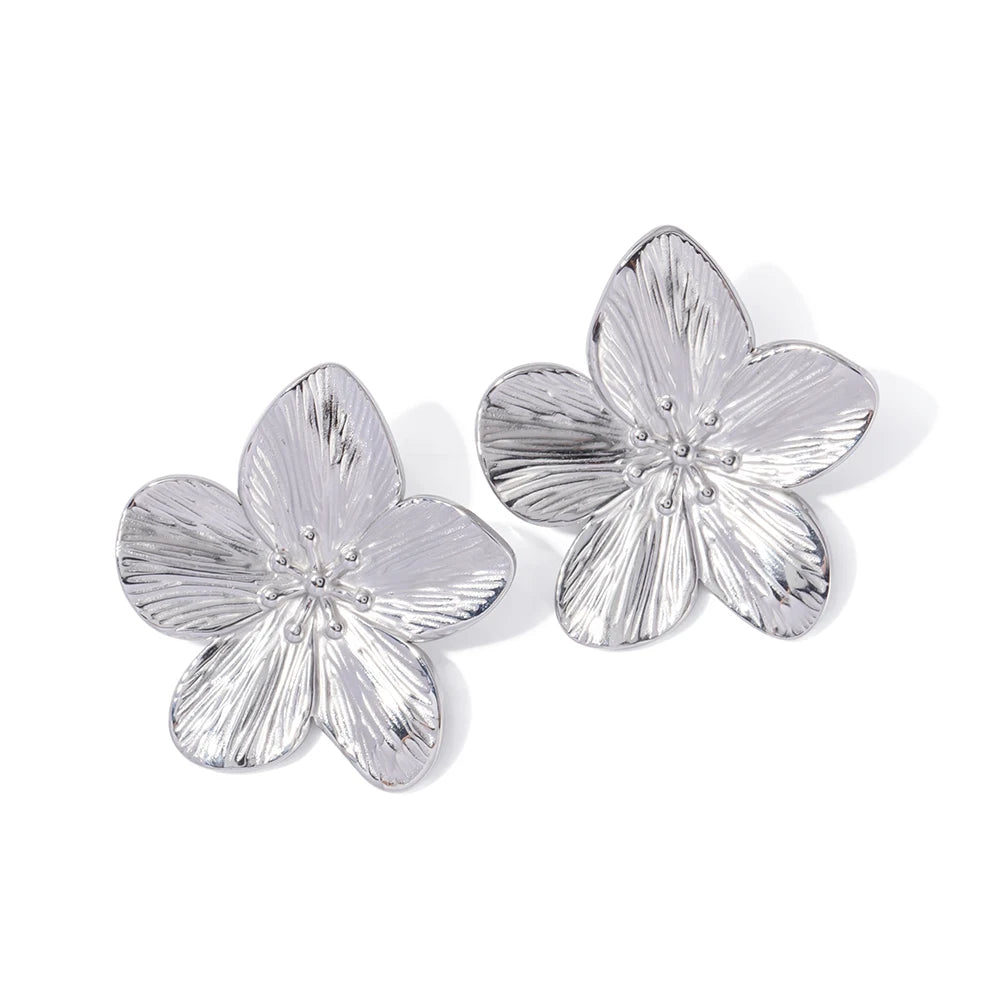 New Trendy Stainless Steel Butterfly Stud Earring Charm 18K Gold Plated High Quality Statement Waterproof Jewelry Gift