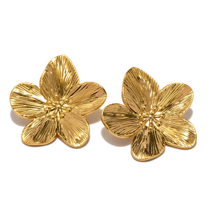 New Trendy Stainless Steel Butterfly Stud Earring Charm 18K Gold Plated High Quality Statement Waterproof Jewelry Gift